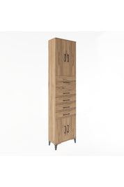 Arges Dolap 3 Raflı 5 Çekmeceli 4 Kapaklı 60x30x243 - S32M040V9A