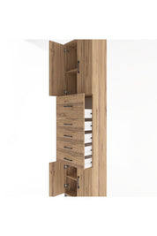 Arges Dolap 3 Raflı 5 Çekmeceli 4 Kapaklı 60x30x243 - S32M040V9A