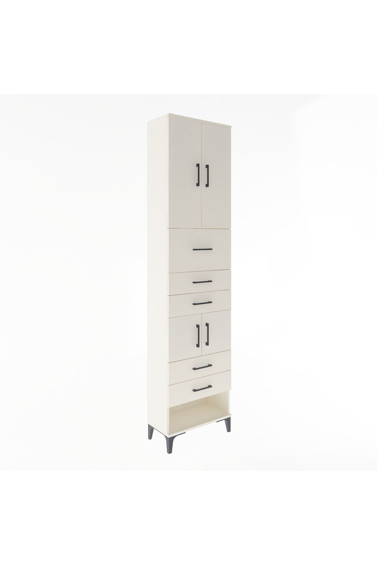 Arges Dolap 3 Raflı 5 Çekmeceli 4 Kapaklı 60x30x243 - S32M041V1A