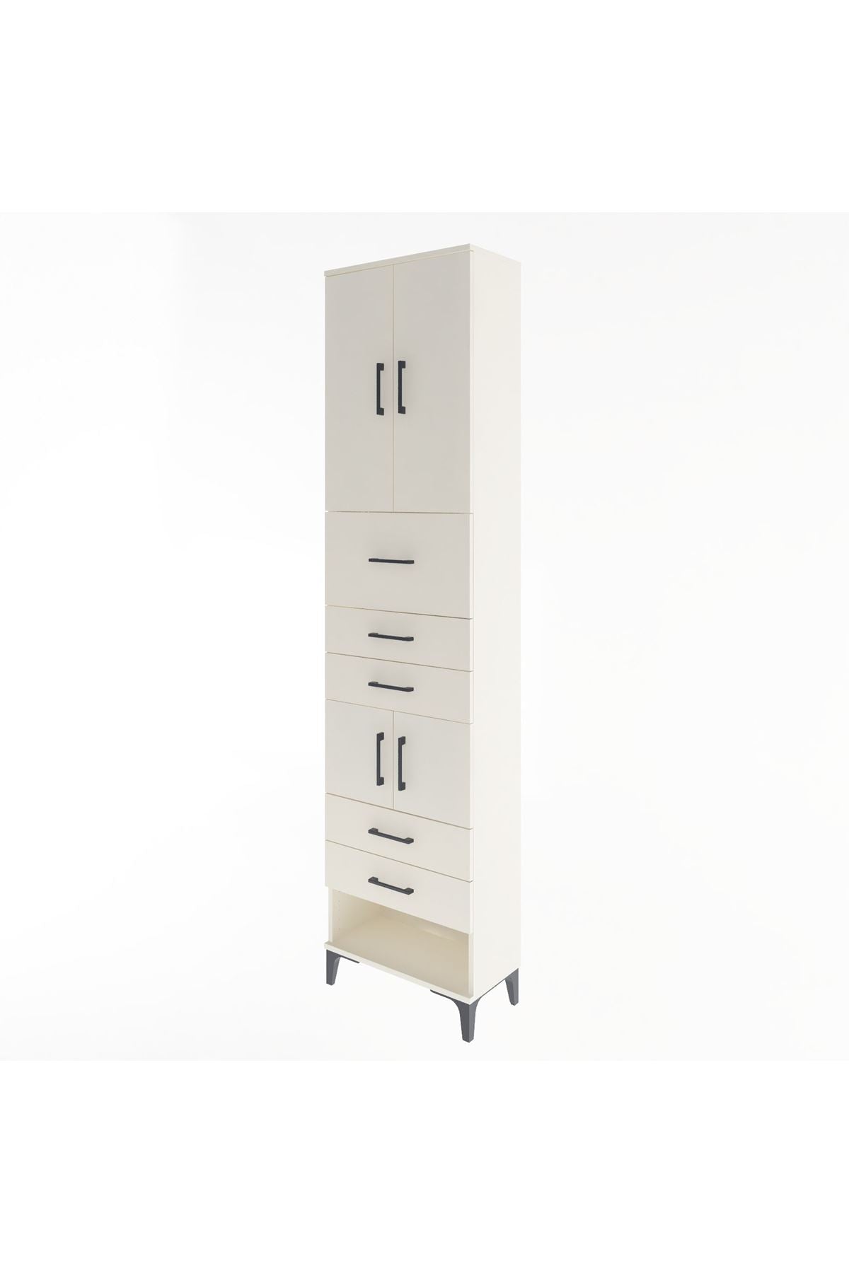 Arges Dolap 3 Raflı 5 Çekmeceli 4 Kapaklı 60x30x243 - S32M041V1A