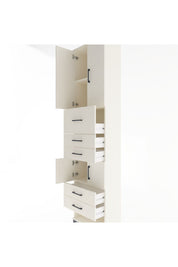 Arges Dolap 3 Raflı 5 Çekmeceli 4 Kapaklı 60x30x243 - S32M041V1A