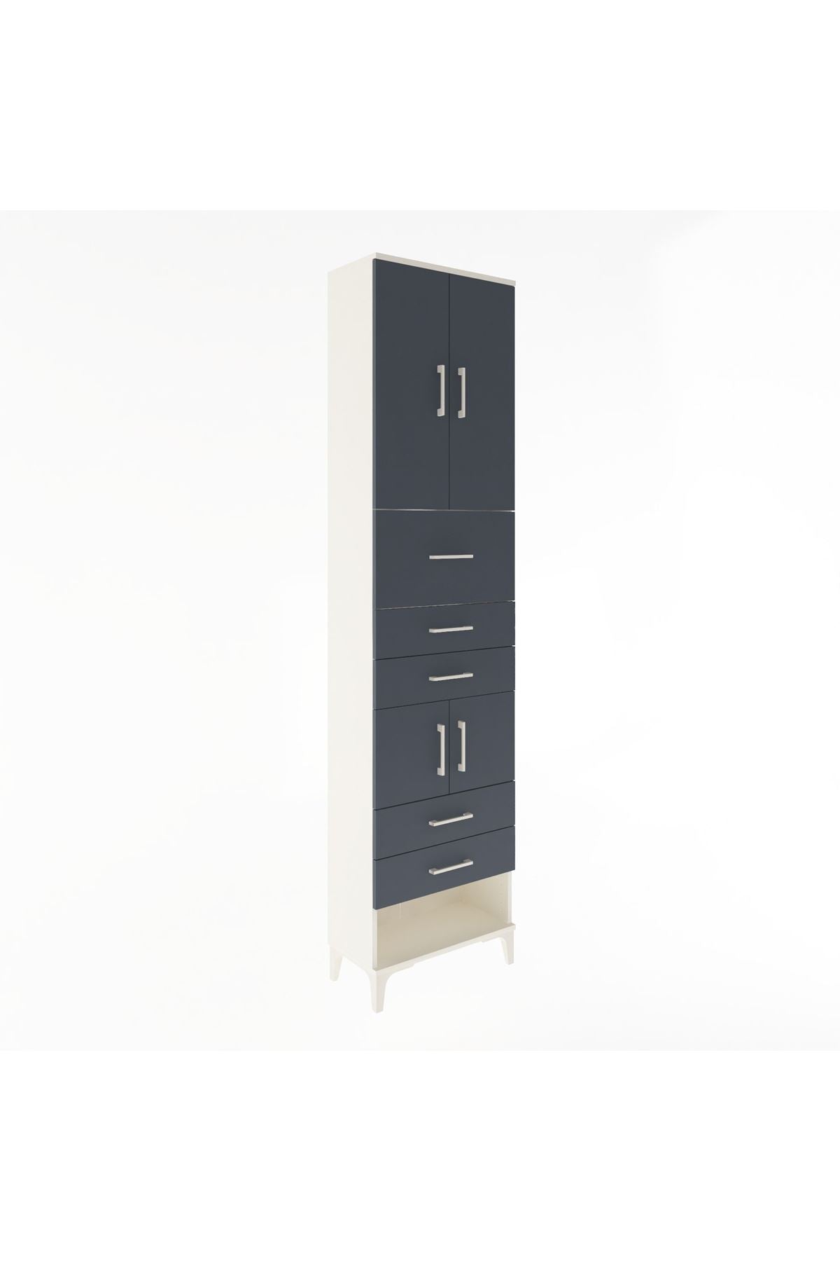 Arges Dolap 3 Raflı 5 Çekmeceli 4 Kapaklı 60x30x243 - S32M041V2A