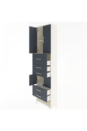 Arges Dolap 3 Raflı 5 Çekmeceli 4 Kapaklı 60x30x243 - S32M041V2A