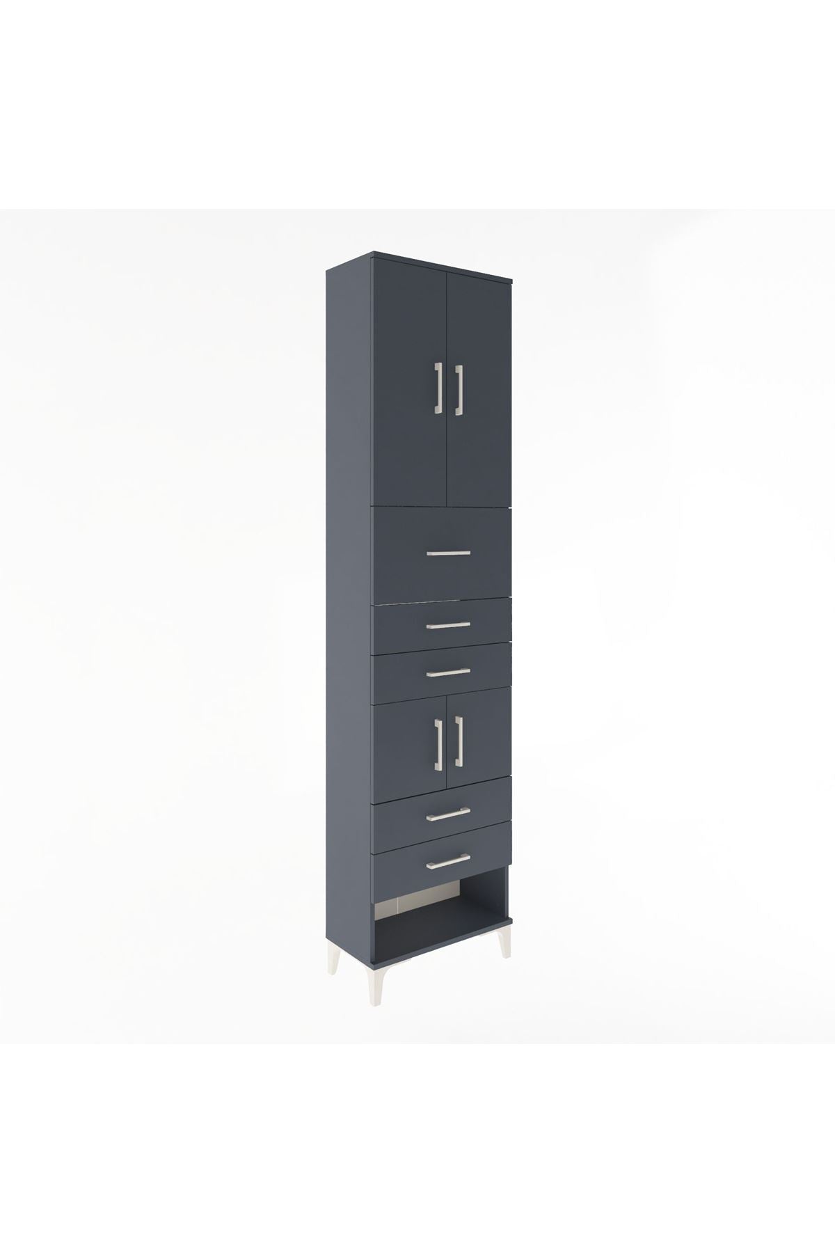Arges Dolap 3 Raflı 5 Çekmeceli 4 Kapaklı 60x30x243 - S32M041V5A