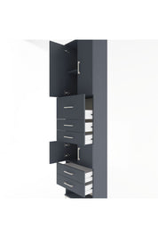 Arges Dolap 3 Raflı 5 Çekmeceli 4 Kapaklı 60x30x243 - S32M041V5A