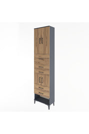 Arges Dolap 3 Raflı 5 Çekmeceli 4 Kapaklı 60x30x243 - S32M041V6A