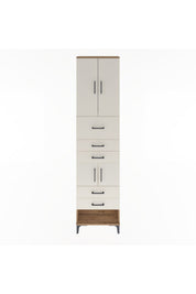 Arges Dolap 3 Raflı 5 Çekmeceli 4 Kapaklı 60x30x243 - S32M041V7A