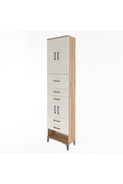 Arges Dolap 3 Raflı 5 Çekmeceli 4 Kapaklı 60x30x243 - S32M041V7A