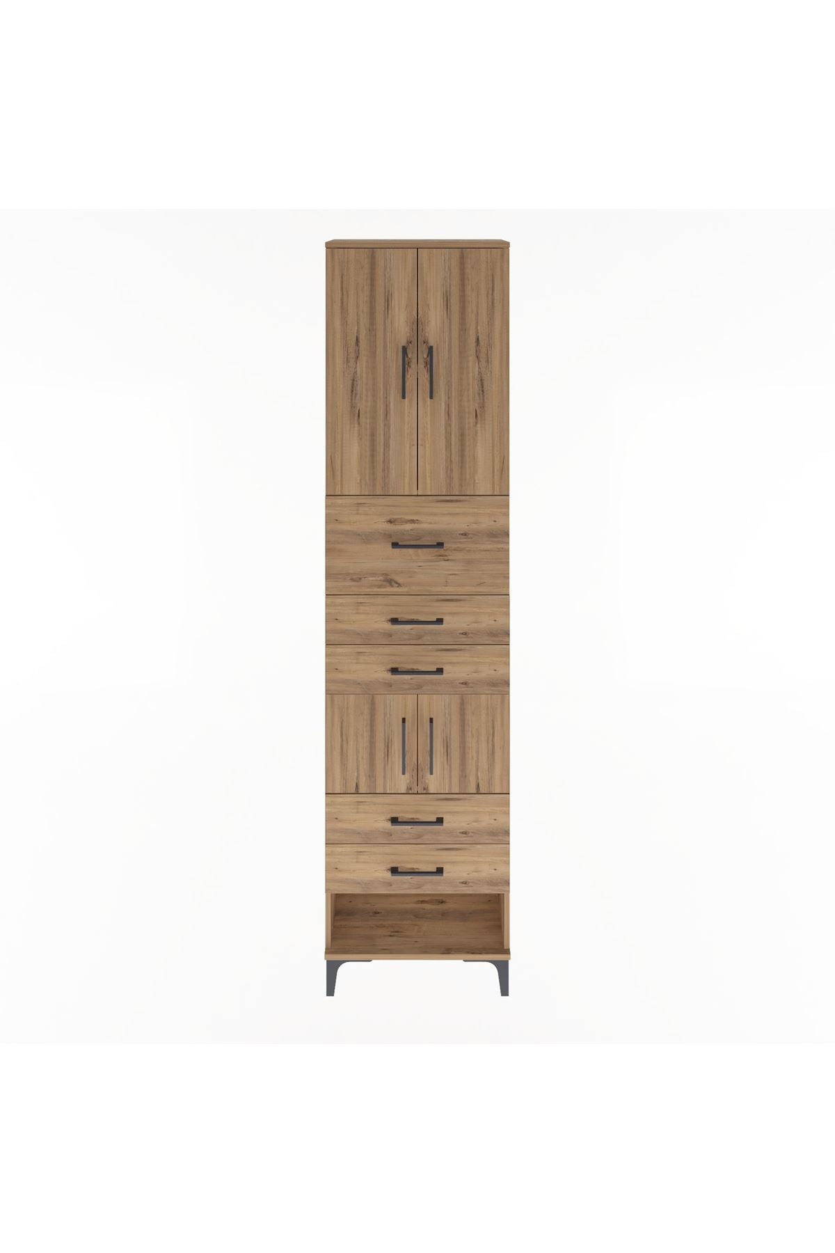 Arges Dolap 3 Raflı 5 Çekmeceli 4 Kapaklı 60x30x243 - S32M041V9A
