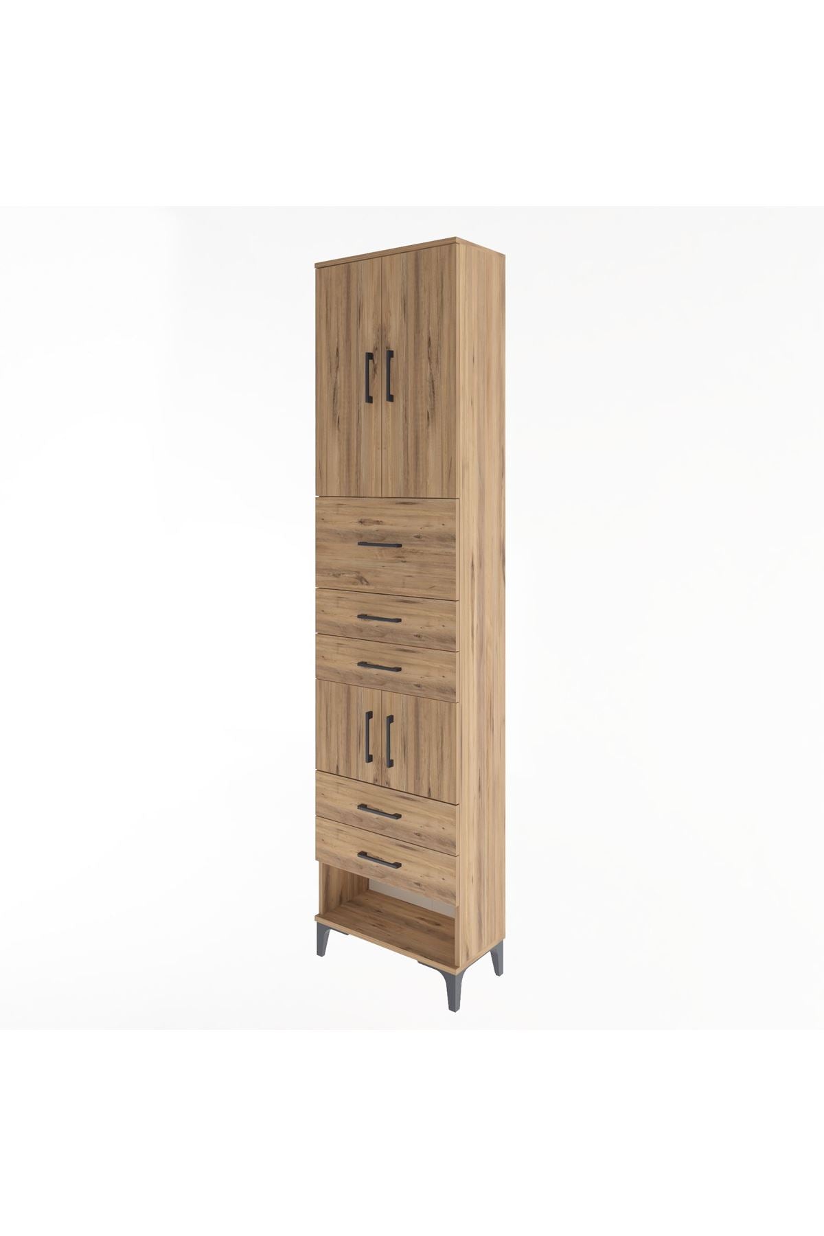 Arges Dolap 3 Raflı 5 Çekmeceli 4 Kapaklı 60x30x243 - S32M041V9A