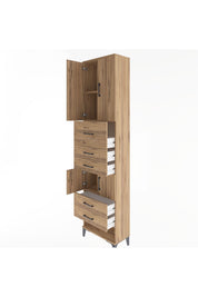Arges Dolap 3 Raflı 5 Çekmeceli 4 Kapaklı 60x30x243 - S32M041V9A
