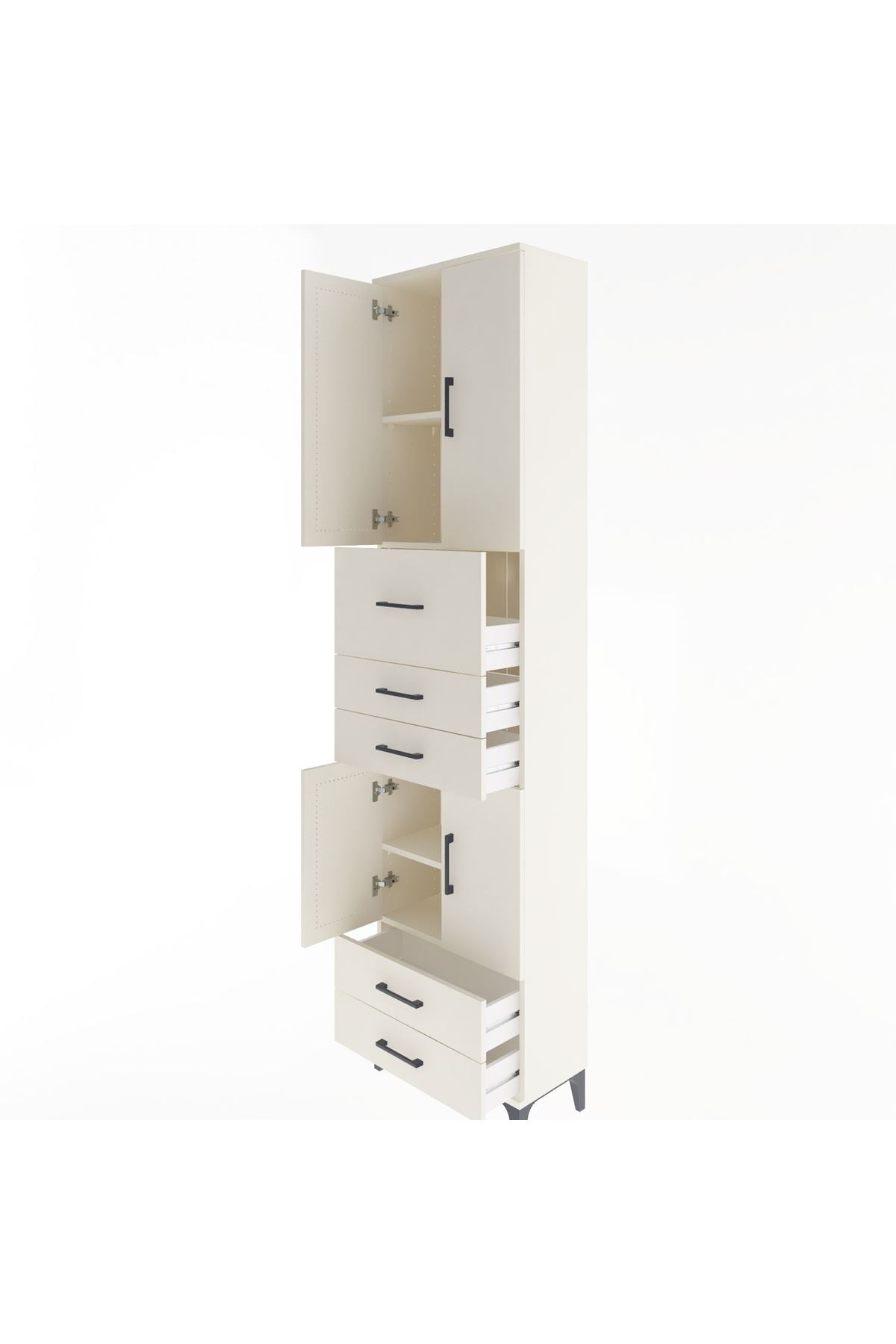 Arges Dolap 4 Raflı 5 Çekmeceli 4 Kapaklı 60x30x243 - S32M042V1A