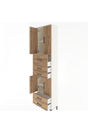 Arges Dolap 4 Raflı 5 Çekmeceli 4 Kapaklı 60x30x243 - S32M042V3A