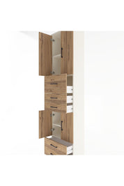 Arges Dolap 4 Raflı 5 Çekmeceli 4 Kapaklı 60x30x243 - S32M042V3A