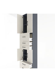 Arges Dolap 4 Raflı 5 Çekmeceli 4 Kapaklı 60x30x243 - S32M042V4A