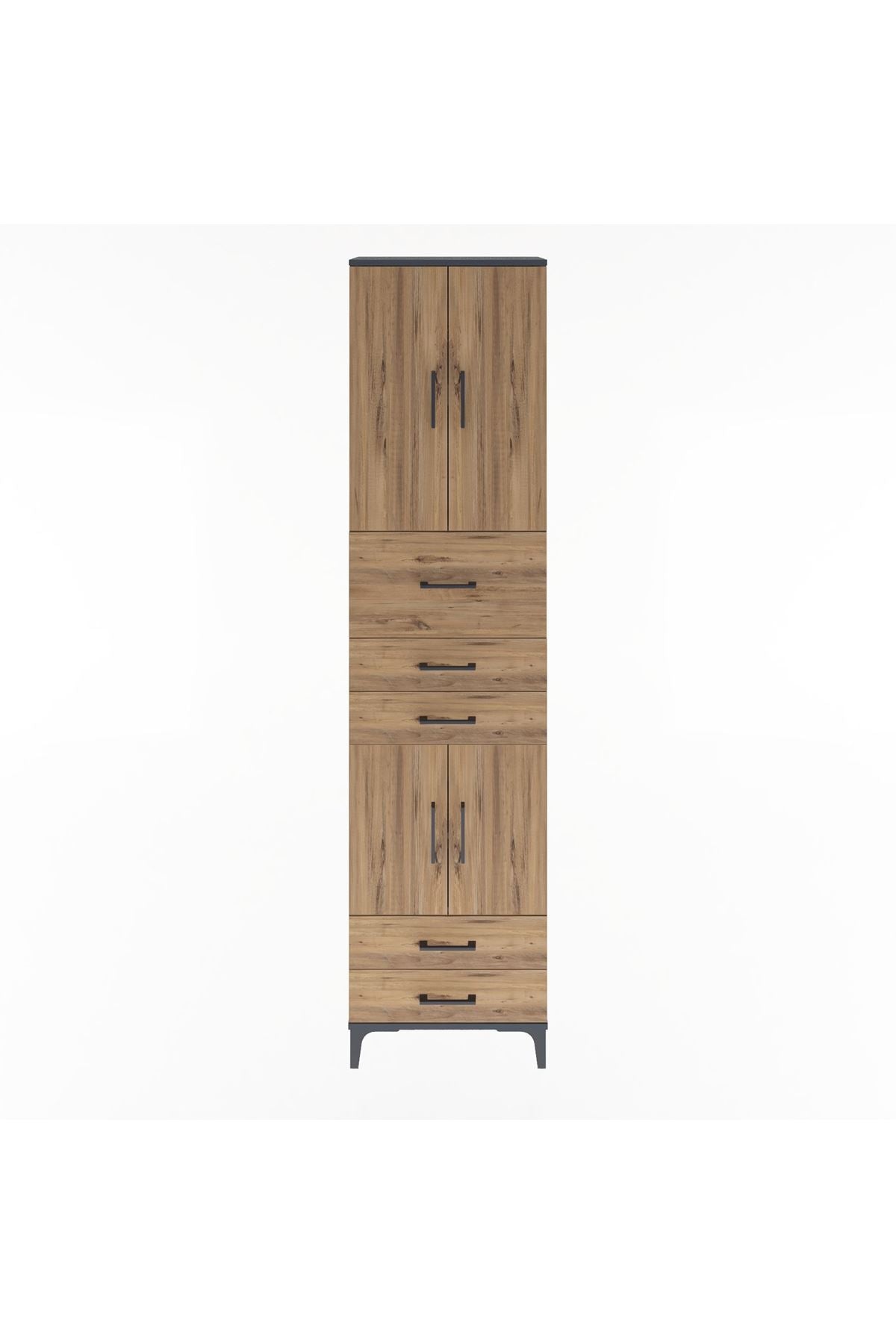 Arges Dolap 4 Raflı 5 Çekmeceli 4 Kapaklı 60x30x243 - S32M042V6A