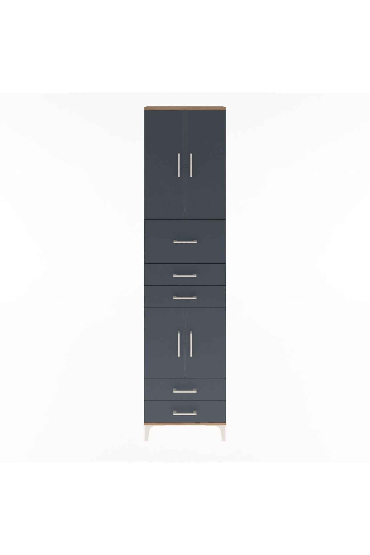 Arges Dolap 4 Raflı 5 Çekmeceli 4 Kapaklı 60x30x243 - S32M042V8A