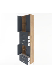 Arges Dolap 4 Raflı 5 Çekmeceli 4 Kapaklı 60x30x243 - S32M042V8A