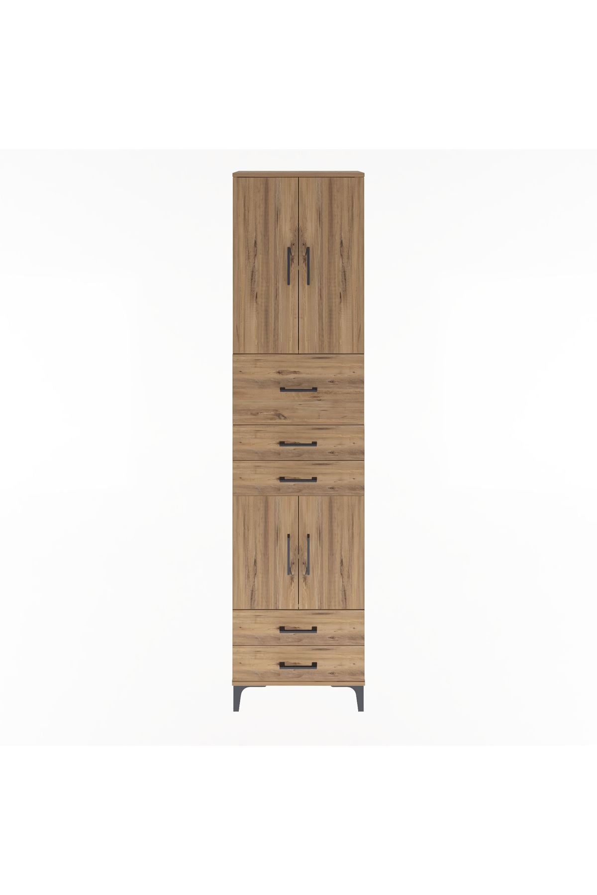 Arges Dolap 4 Raflı 5 Çekmeceli 4 Kapaklı 60x30x243 - S32M042V9A