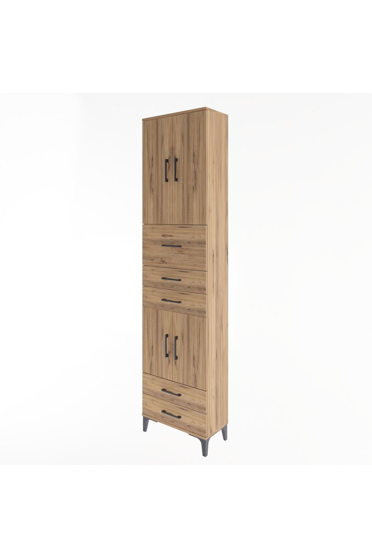 Arges Dolap 4 Raflı 5 Çekmeceli 4 Kapaklı 60x30x243 - S32M042V9A