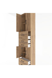 Arges Dolap 4 Raflı 5 Çekmeceli 4 Kapaklı 60x30x243 - S32M042V9A