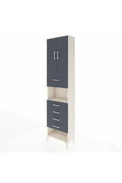 Arges Dolap 3 Raflı 5 Çekmeceli 2 Kapaklı 60x30x243 - S32M043V2A