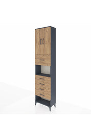 Arges Dolap 3 Raflı 5 Çekmeceli 2 Kapaklı 60x30x243 - S32M043V6A