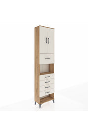 Arges Dolap 3 Raflı 5 Çekmeceli 2 Kapaklı 60x30x243 - S32M043V7A