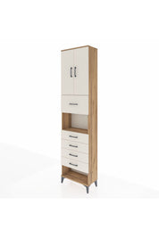 Arges Dolap 3 Raflı 5 Çekmeceli 2 Kapaklı 60x30x243 - S32M043V7A