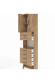 Arges Dolap 3 Raflı 5 Çekmeceli 2 Kapaklı 60x30x243 - S32M043V9A