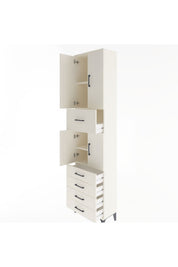 Arges Dolap 4 Raflı 5 Çekmeceli 4 Kapaklı 60x30x243 - S32M044V1A