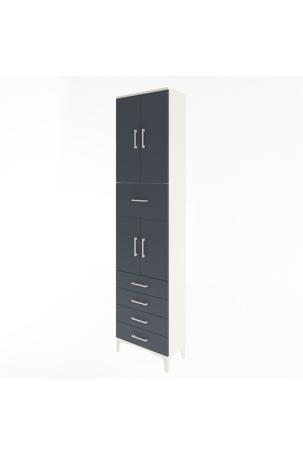 Arges Dolap 4 Raflı 5 Çekmeceli 4 Kapaklı 60x30x243 - S32M044V2A