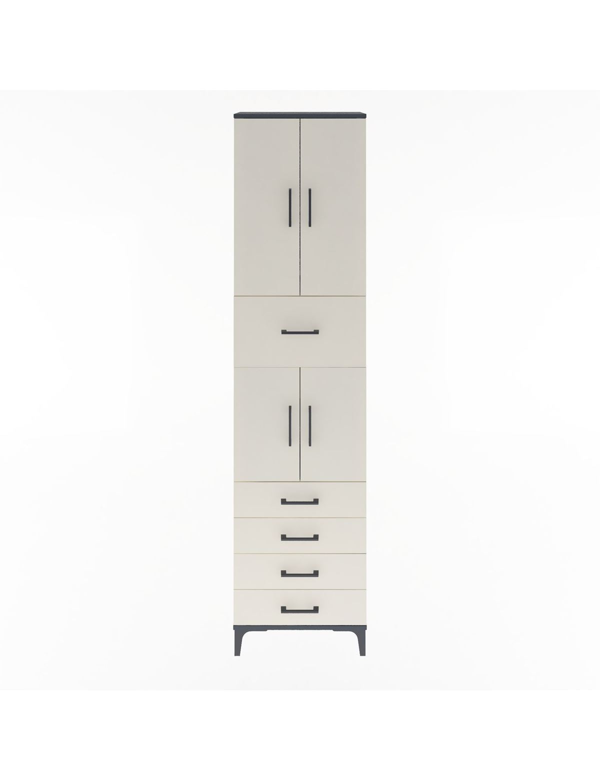 Arges Dolap 4 Raflı 5 Çekmeceli 4 Kapaklı 60x30x243 - S32M044V4A
