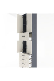 Arges Dolap 4 Raflı 5 Çekmeceli 4 Kapaklı 60x30x243 - S32M044V4A
