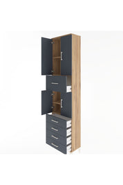 Arges Dolap 4 Raflı 5 Çekmeceli 4 Kapaklı 60x30x243 - S32M044V8A