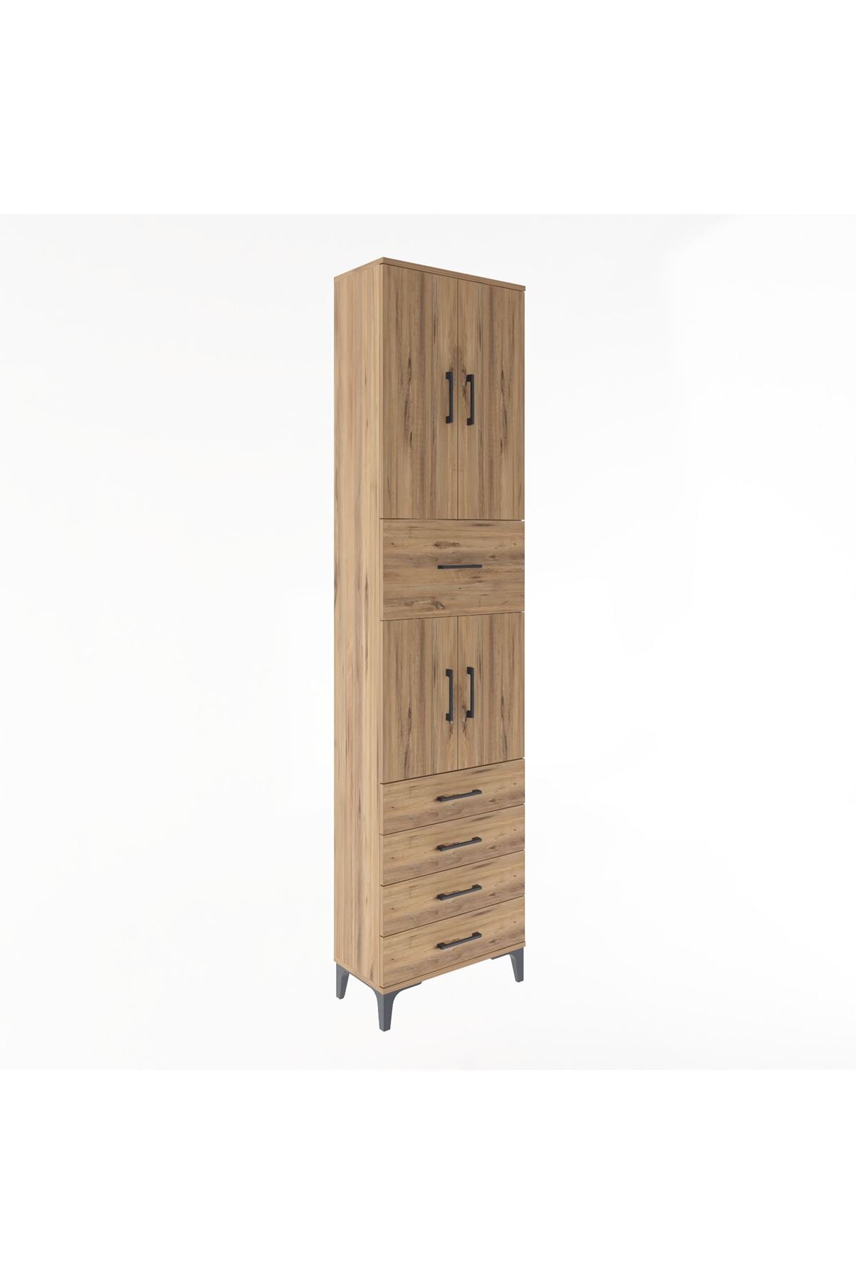 Arges Dolap 4 Raflı 5 Çekmeceli 4 Kapaklı 60x30x243 - S32M044V9A