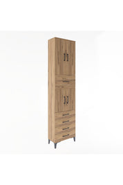 Arges Dolap 4 Raflı 5 Çekmeceli 4 Kapaklı 60x30x243 - S32M044V9A