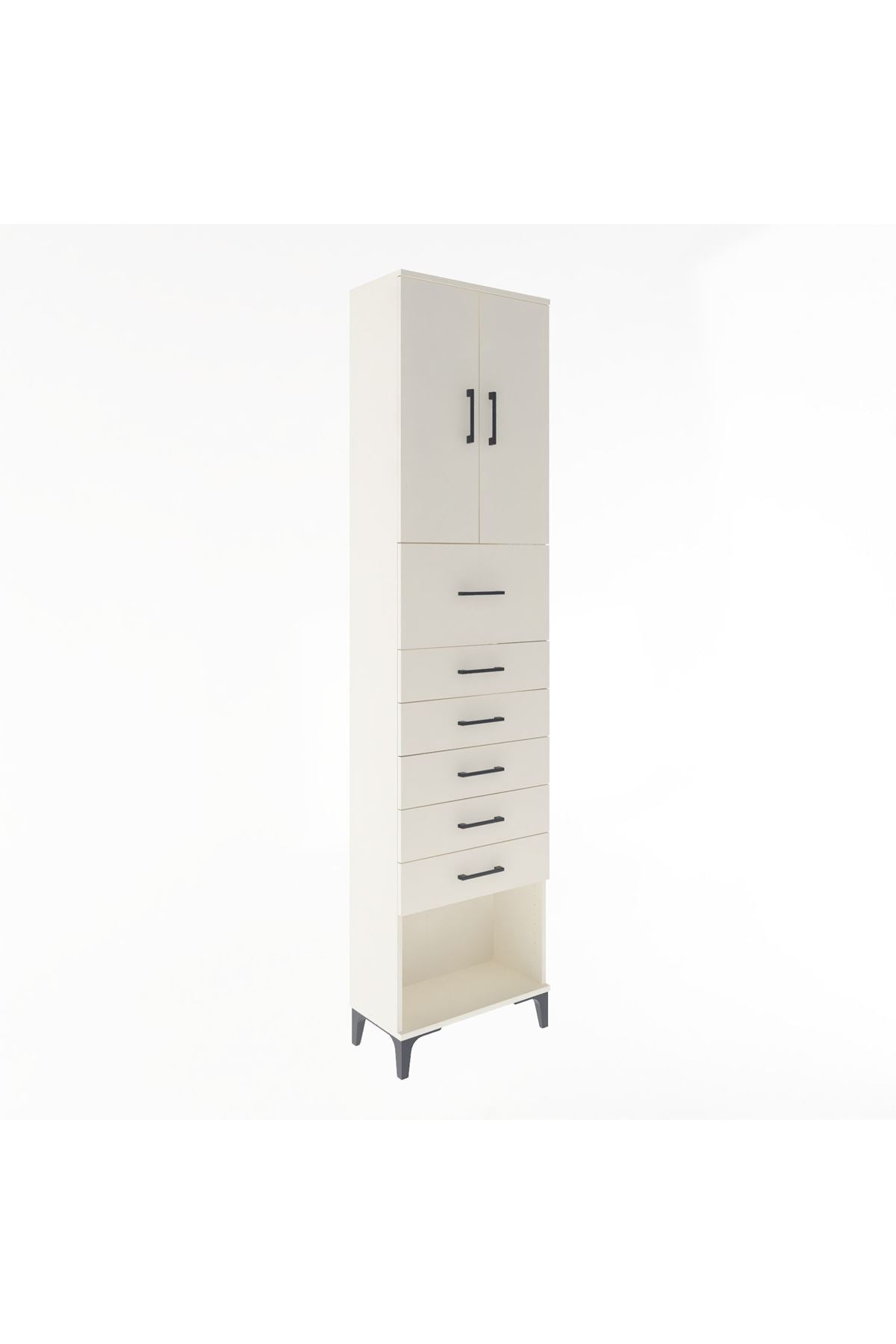 Arges Dolap 2 Raflı 6 Çekmeceli 2 Kapaklı 60x30x243 - S32M045V1A