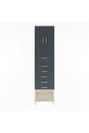 Arges Dolap 2 Raflı 6 Çekmeceli 2 Kapaklı 60x30x243 - S32M045V2A