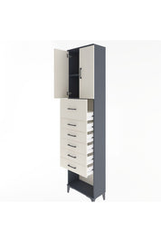 Arges Dolap 2 Raflı 6 Çekmeceli 2 Kapaklı 60x30x243 - S32M045V4A