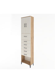 Arges Dolap 2 Raflı 6 Çekmeceli 2 Kapaklı 60x30x243 - S32M045V7A