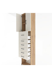 Arges Dolap 2 Raflı 6 Çekmeceli 2 Kapaklı 60x30x243 - S32M045V7A