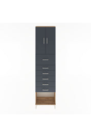 Arges Dolap 2 Raflı 6 Çekmeceli 2 Kapaklı 60x30x243 - S32M045V8A