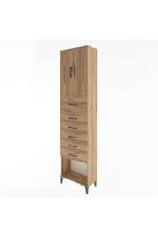 Arges Dolap 2 Raflı 6 Çekmeceli 2 Kapaklı 60x30x243 - S32M045V9A