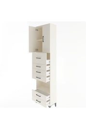 Arges Dolap 3 Raflı 6 Çekmeceli 2 Kapaklı 60x30x243 - S32M046V1A