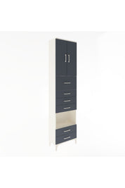 Arges Dolap 3 Raflı 6 Çekmeceli 2 Kapaklı 60x30x243 - S32M046V2A