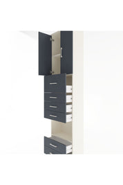 Arges Dolap 3 Raflı 6 Çekmeceli 2 Kapaklı 60x30x243 - S32M046V2A