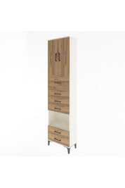 Arges Dolap 3 Raflı 6 Çekmeceli 2 Kapaklı 60x30x243 - S32M046V3A