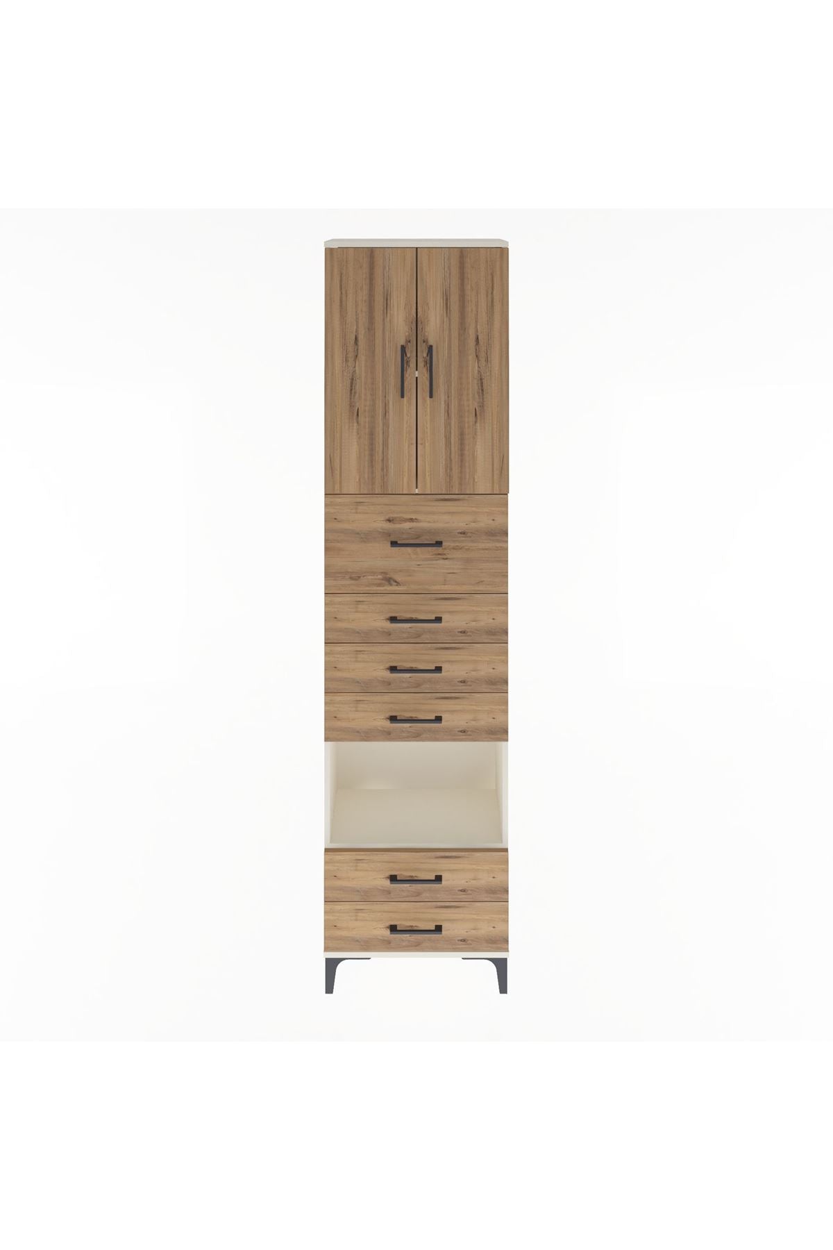 Arges Dolap 3 Raflı 6 Çekmeceli 2 Kapaklı 60x30x243 - S32M046V3A