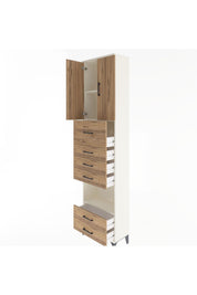Arges Dolap 3 Raflı 6 Çekmeceli 2 Kapaklı 60x30x243 - S32M046V3A